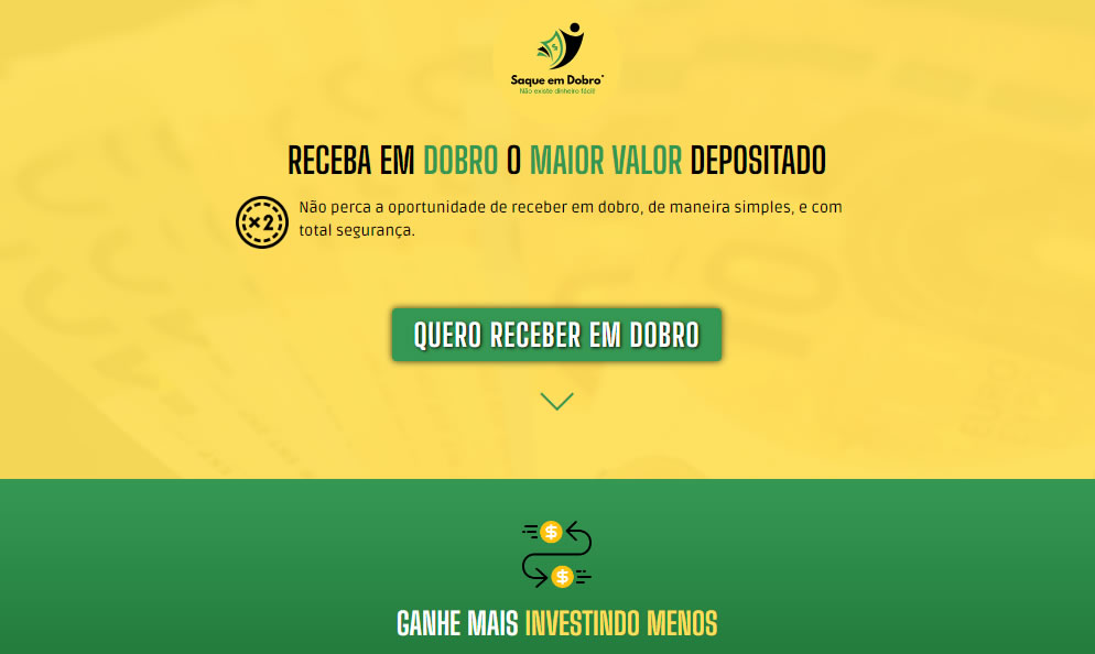 Saque Em Dobro Receba Em Dobro O Maior Valor Depositado Propages 4525